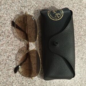 Authentic RayBan Brown/Gold Sunglasses